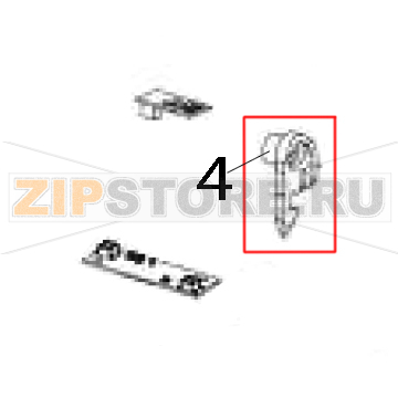 Latch assembly Zebra ZD220 Thermal Transfer Latch assembly Zebra ZD220 Thermal TransferЗапчасть на деталировке под номером: 4