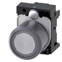 АКТУАТОР КНОПКИ С ВЫСОКИМ ФРОНТАЛЬНЫМ КОЛЬЦОМ (12MM), 22MM, КРУГЛ., ПЛАСТИК С МЕТАЛЛИЧЕСКИМ ФРОНТАЛЬНЫМ КОЛЬЦОМ, CLEAR, FLAT BUTTON, БЕЗ ФИКСАЦИИ, С ДЕРЖАТЕЛЕМ, С ГРАВИРОВКОЙ ЛАЗЕРОМ, ВЕРХНИЙ РЕГИСТР Siemens 3SU1231-0EB70-0AA0-Z&nbsp;Y11