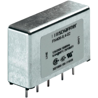 Фильтр 0.5 А, 250 В/AC, 24 мГн, 45x15x28 мм, 1 шт Schaffner FN 406-0.5-02