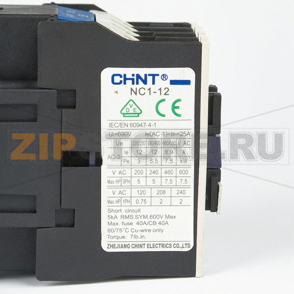 Контактор 12 А, 24 В, 5.5 кВт, 50 Гц Chint NC1-1210 