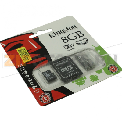 Карта памяти 8 Гб, class 10 Kingston MBLY10G2-8GB 