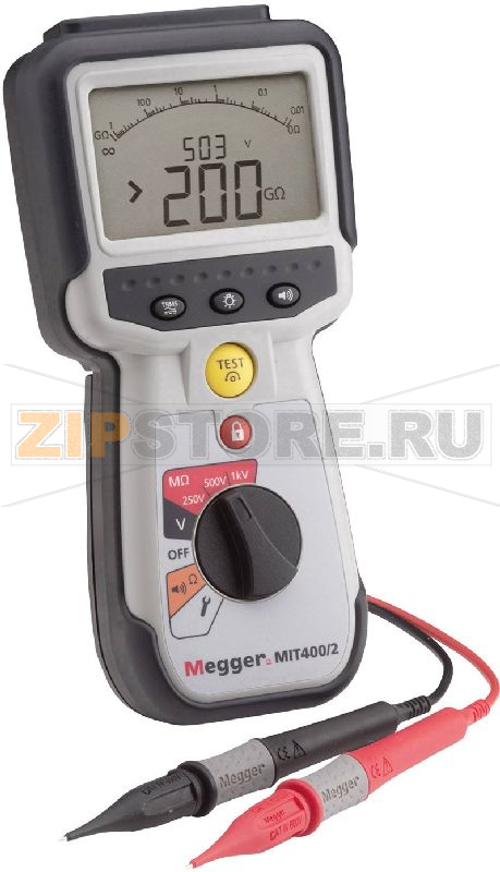 Тестер изоляции 250 В, 500 В, 1000 В, 200 гОм Megger MIT400/2 