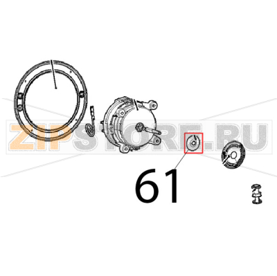 Molded motor support gasket Unox XVC 205E Molded motor support gasket Unox XVC 205EЗапчасть на деталировке под номером: 61