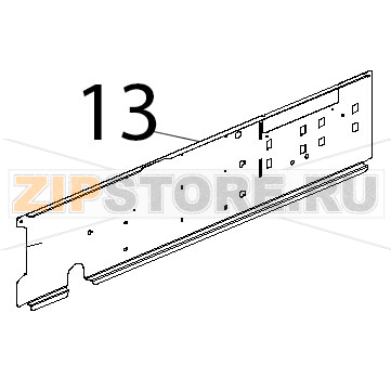 Profilo porta componenti inox Unox XVC 504 Profilo porta componenti inox Unox XVC 504Запчасть на деталировке под номером: 13