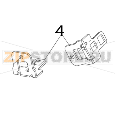 Slit sensor holder Toshiba TEC B-852-TS22-QP-R Slit sensor holder Toshiba TEC B-852-TS22-QP-RЗапчасть на деталировке под номером: 4