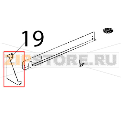 Staffa SX supporto muffola inox Unox XVC 515G Staffa SX supporto muffola inox Unox XVC 515GЗапчасть на деталировке под номером: 19