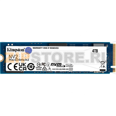Диск SSD 4000 Гб, M.2 2280, NVMe Kingston SNV2S/4000G 