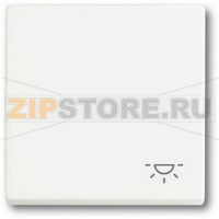Клавиша выключателя c символом "Свет", белый бархат ABB 2CKA001751A3192