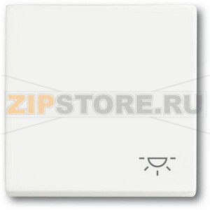 Клавиша выключателя c символом &quot;Свет&quot;, белый бархат ABB 2CKA001751A3192 