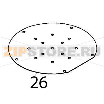 Bottom for body Vema SG 2081 Bottom for body Vema SG 2081Запчасть на деталировке под номером: 26