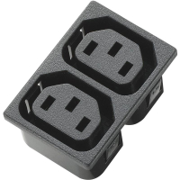 Розетка 10 А, IEC, C13, черная, 1 шт TRU Components 719296