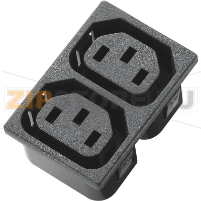 Розетка 10 А, IEC, C13, черная, 1 шт TRU Components 719296 