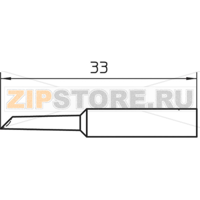 Жало паяльное, скошенное, 45°, наконечник: 2 мм, длина: 33 мм, 1 шт Weller XNT GW 
