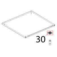 Staffa per ruota nylon grigio Unox XL 404