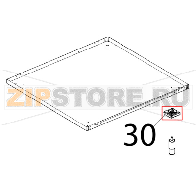 Staffa per ruota nylon grigio Unox XL 404 Staffa per ruota nylon grigio Unox XL 404Запчасть на деталировке под номером: 30