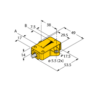 Индуктивный датчик линейного перемещения Turck LI25P1-QR14-LIU5X2