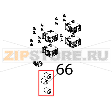 Condens. icar PRL 5 uF, 450 V, faston Unox XBC 604P Condens. icar PRL 5 uF, 450 V, faston Unox XBC 604PЗапчасть на деталировке под номером: 66