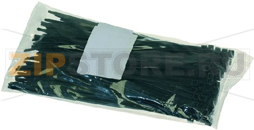 ЗАЖИМ ЧЕРНЫЙ 4.8X200 ММ - 100 ШТУК 