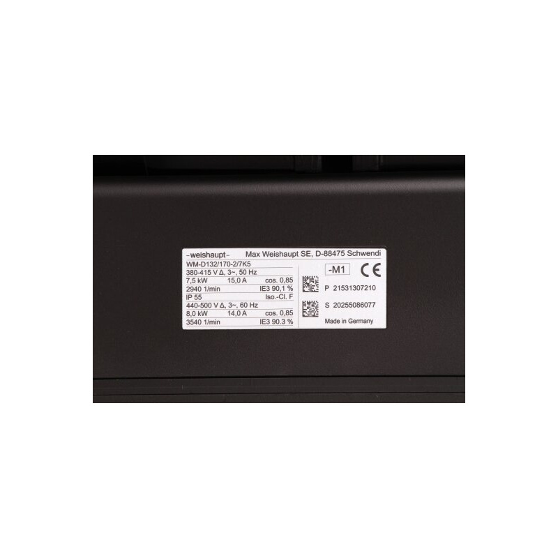 Электродвигатель 7.5 кВт, 2940 об/мин Weishaupt WM-D132/170-2/7K5 