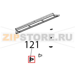 Cerniera inf. alluminio vetro Unox XBC 905 Cerniera inf. alluminio vetro Unox XBC 905Запчасть на деталировке под номером: 121