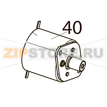 Ribbon motor (feed) Toshiba TEC B-SX5T-TS22-QM-R Ribbon motor (feed) Toshiba TEC B-SX5T-TS22-QM-RЗапчасть на деталировке под номером: 40