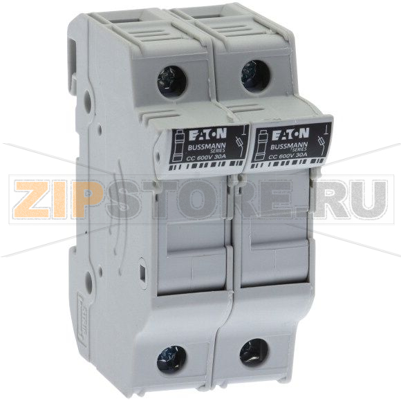 Держатель предохранителя, 30 A, AC 600 В, 10x38 мм, CC, 2P, UL Eaton 2Pole 30A 600V MFH For 10X38 