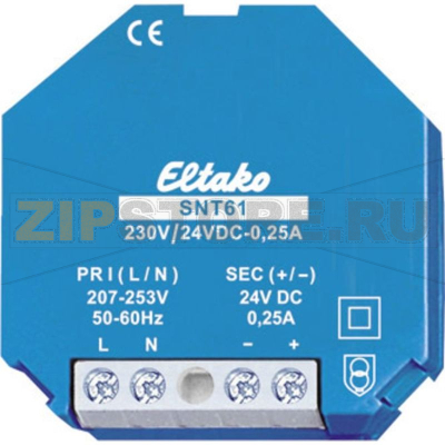 Блок питания на DIN-рейку 0.25 А, 6 Вт Eltako SNT61-230V/24VDC-0.25A 