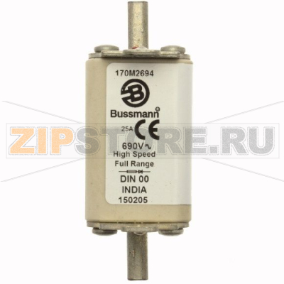 Предохранитель, 32 A, AC 690 В, 200 кА, DIN 00, 30x60x79 мм, gR, DIN, IEC Eaton FUSE 32A 690V D 