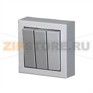 Выключатель трехклавишный, монтаж: накладной, алюминий ABB 2TKA00001851 