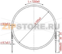 НАГРЕВАТЕЛЬНЫЙ ЭЛЕМЕНТ В ОБОЛОЧКЕ  RSV-725 2650 ВТ 230 В