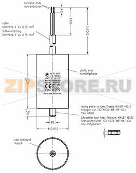 Конденсатор пусковой 20 мкФ, 450 В/AC, 5 %, 40x68 мм Hydra MKP_285_MSB 20uF 