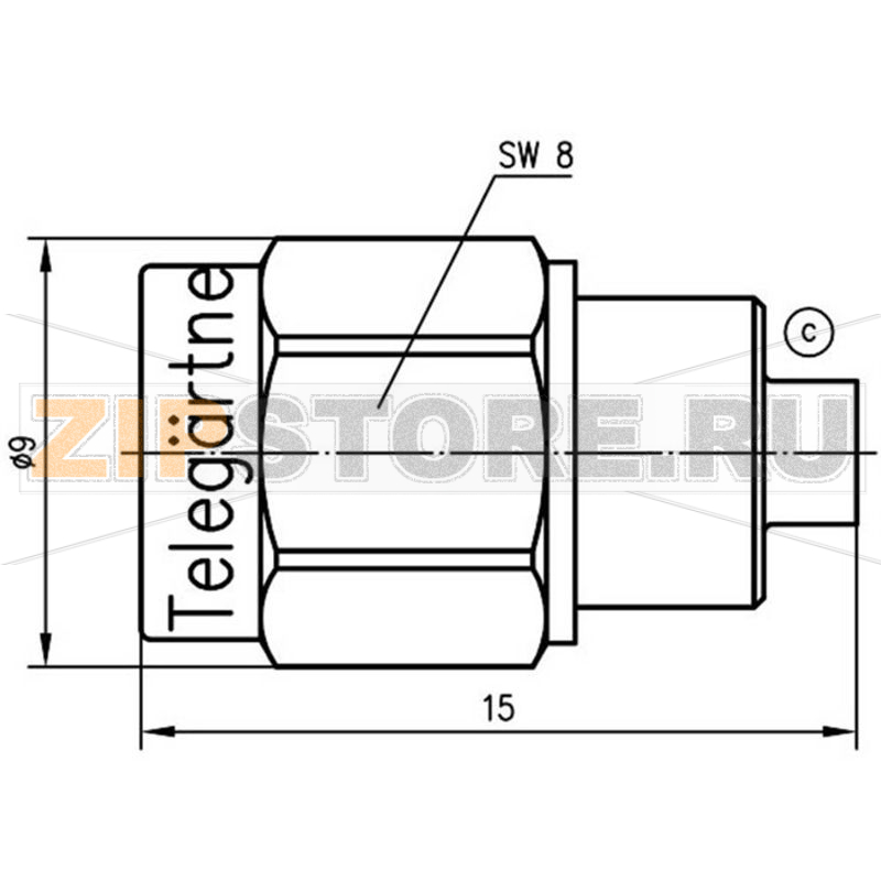 Сопротивление нагрузочное, разъем SMA, 1 шт Telegärtner J01152A0011 