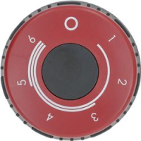 KNOB BLACK-RED ø 75 mm 0-6