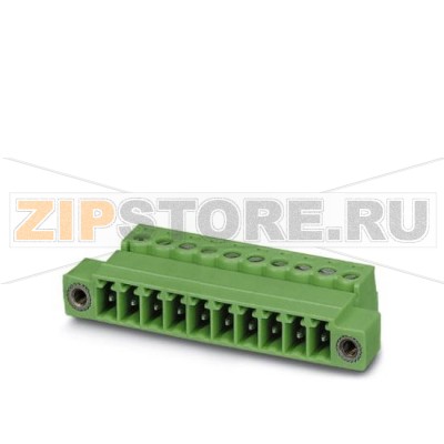 Вилочная часть Phoenix Contact IMC 1,5/ 8-STGF-3,81 Номинальный ток: 8 А, Расчетное напряжение (III/2): 160 В, Полюсов: 8, Размер шага: 3,81 мм, Технология подключения: Винтовые зажимы, Цвет: зеленый, Поверхность контакта: олово.Минимальный заказ: 50 шт.Упаковка: 50 шт.