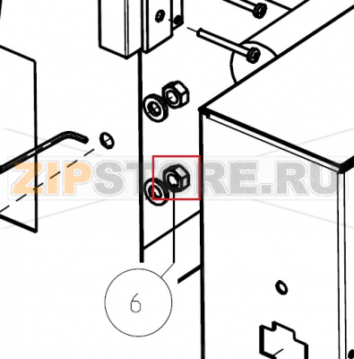 Dado M6 Zn UNI 5588 Imesa ES 10                                         Dado M6 Zn UNI 5588 Imesa ES 10Запчасть на сборочном чертеже под номером: 6Название запчасти на итальянском языке: Dado M6 Zn UNI 5588 Imesa ES 10