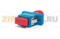 Hyperline FA-P11Z-FC/SC-N/RD-BL Оптический проходной адаптер FC/UPC-SC/UPC, SM, simplex, корпус пластиковый, синий, красные колпачки