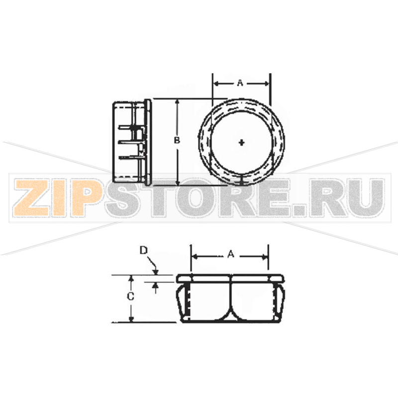 Прокладка изолирующая, Ø: 7.9 мм, полиамид, черная, 1 шт PB Fastener H-2874 