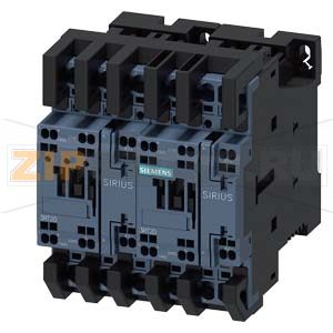 РЕВЕРСИВНАЯ СБОРКА С КОММ., AC3, 7.5КВТ/400V, DC 24V, 3-ПОЛ., ТИПОРАЗМЕР S0, ПРУЖИННЫЕ КЛЕММЫ,  ЭЛ. И МЕХ. ВЗАИМНАЯ БЛОКИРОВКА ВСТРОЕННЫЕ БЛОК-КОНТАКТЫ 2 X 1НО Siemens 3RA2325-8XE30-2BB4 