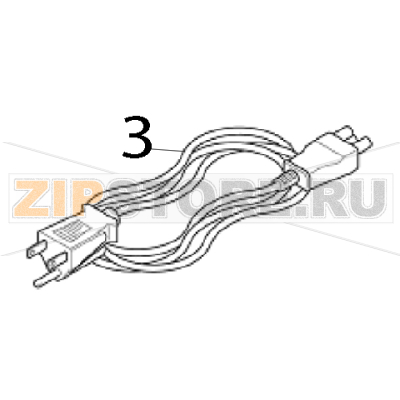 Power cord/AU TSC TTP-244 Pro Power cord/AU TSC TTP-244 ProЗапчасть на деталировке под номером: 3
