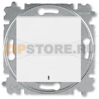 Переключатель одноклавишный с ориентировочной подсветкой, белый ABB 2CHH590646A6001