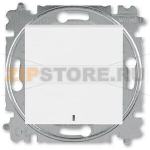 Переключатель одноклавишный с ориентировочной подсветкой, белый ABB 2CHH590646A6001 