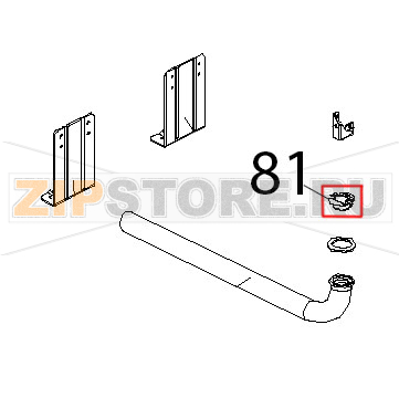 Tappo fresato per nuovo scarico Unox XV 203G Tappo fresato per nuovo scarico Unox XV 203GЗапчасть на деталировке под номером: 81
