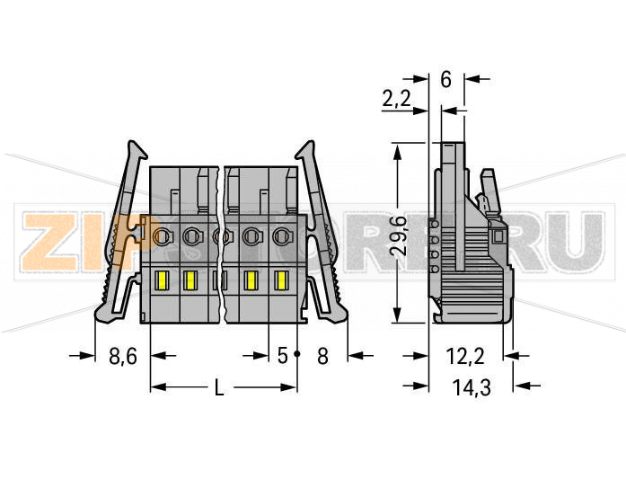 MCS MIDI Classic 1-проводниковая розетка; Фиксирующий рычаг; 2,5 мм?; Шаг контактов 5 мм; 17-пол.; 2,50 mm?; серые Wago 231-117/037-000 