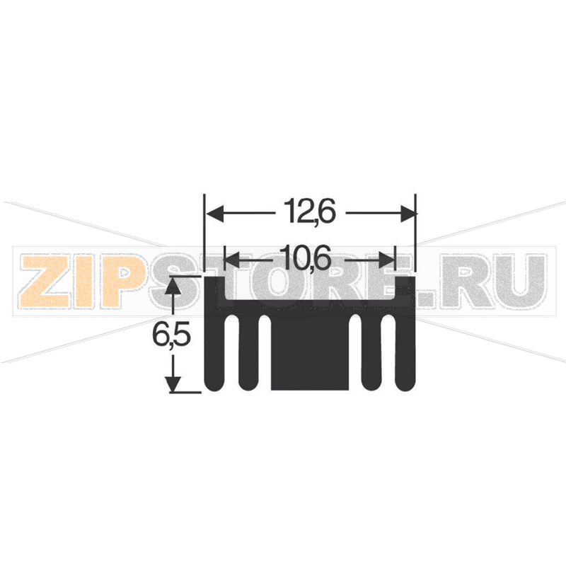 Радиатор мини 40 K/Вт, 25х12.6х6.5 мм, для корпусов ТО 220 Fischer Elektronik SK 95 