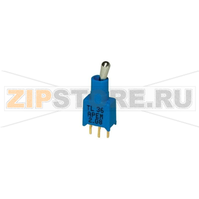 Тумблер 20 В/DC/AC, 0.02 А, 1 x вкл/выкл/вкл, 1 шт APEM TL39WW05000 