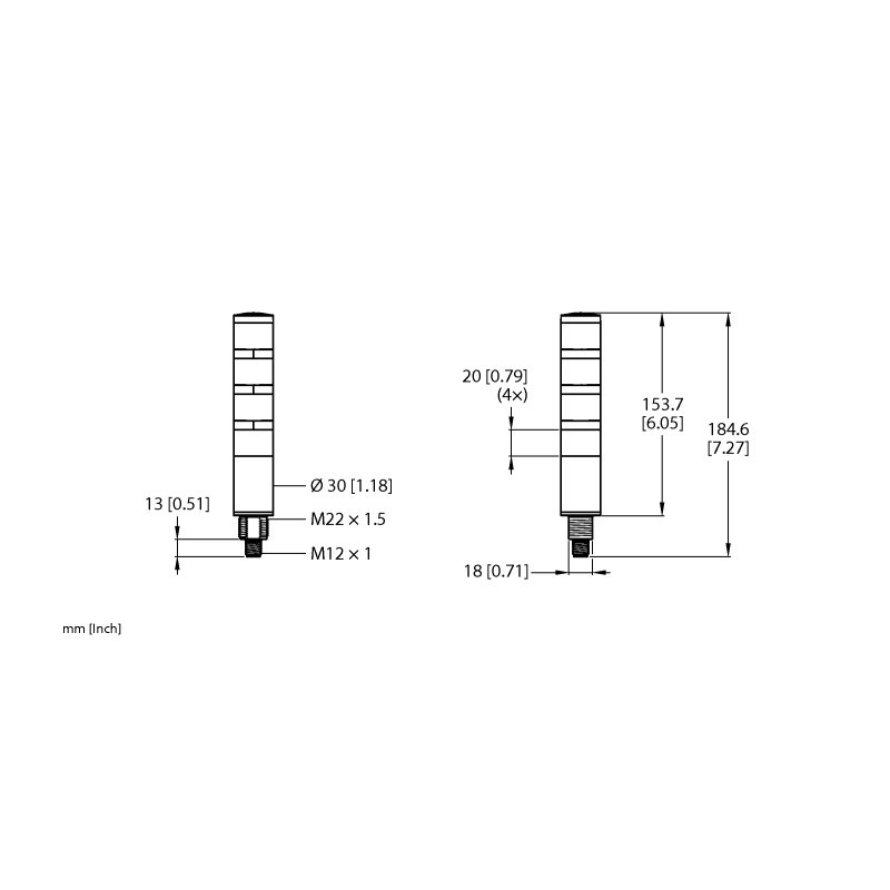 Колонна сигнальная Turck TL30BBGYRXNXQD 