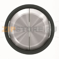 Клавиша для двухклавишных выключателей/переключателей/кнопок, чёрное стекло ABB 2CLA861100A1501