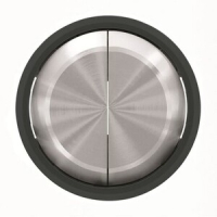 Клавиша для двухклавишных выключателей/переключателей/кнопок, чёрное стекло ABB 2CLA861100A1501