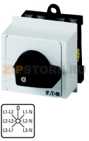 Переключатели вольтметра, контакты: 6, 20 A, 3-х фаз, 45°, с фиксацией Eaton T0-3-8007/IVS