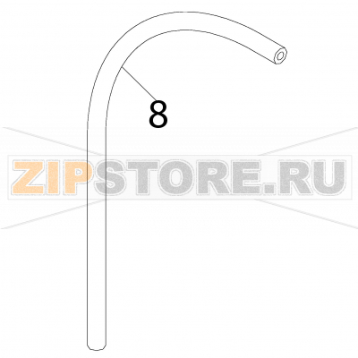 Black rubber pipe Ø 8*4 Fagor AD-48 DD Black rubber pipe Ø 8*4 Fagor AD-48 DDЗапчасть на деталировке под номером: 8Название запчасти Fagor на английском языке: Black rubber pipe Ø 8*4 AD-48 DD.